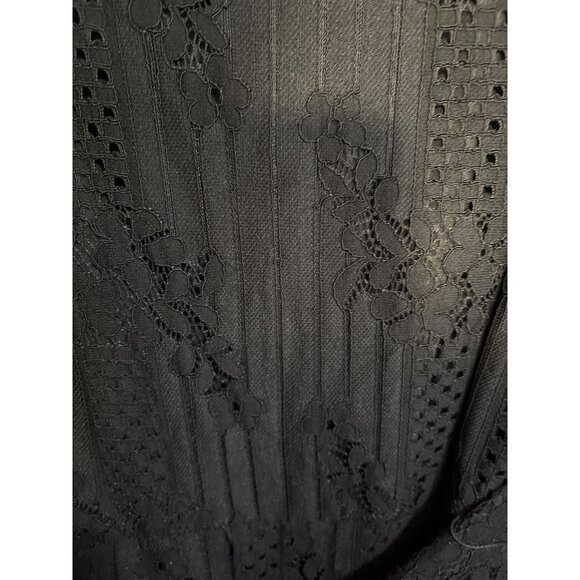 Vince Camuto 6 Black Lace Sleeveless Jumpsuit With Tie Waist - Picture 4 of 5